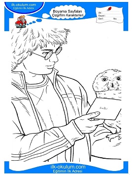 Çocuklar İçin Harry Potter Boyama Sayfaları 